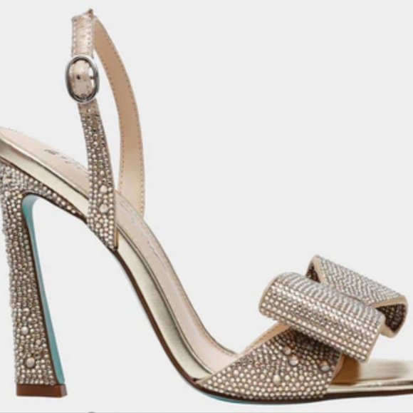 Betsey Johnson Joel Light Gold size 9.5 - Picture 3 of 10